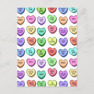 Carte postale de Candy Heart Valentine