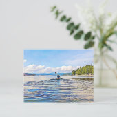 Carte postale de canot photo Serene Lake Kayak (Debout devant)