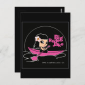 Carte postale de canot rose BRJ (Devant / Derrière)