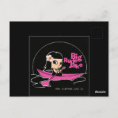 Carte postale de canot rose BRJ (Dos)