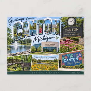 Carte postale de Canton Michigan