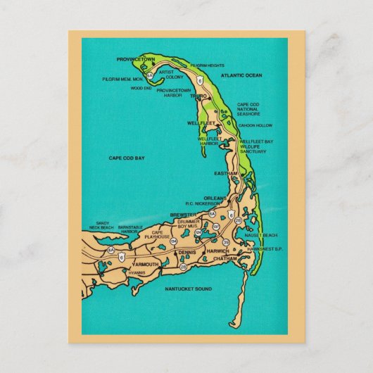 Carte postale de Cape Cod MA (Devant)