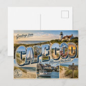 Carte postale de Cape Cod, Massachusetts (Devant / Derrière)