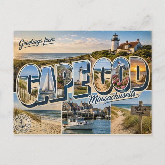 Carte postale de Cape Cod, Massachusetts (Devant)