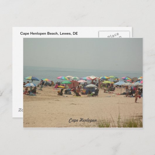 Carte postale de Cape Henlopen Beach (Devant / Derrière)