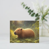 Carte postale de capybara mignon (Debout devant)