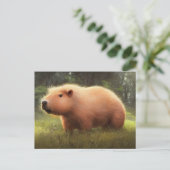 Carte postale de capybara mignon (Debout devant)