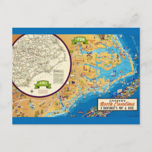 Carte postale de Caroline du Nord orientale