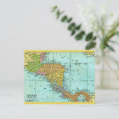 Carte postale de carte ancienne d'Amérique central (Debout devant)