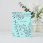 Carte postale de carte ancienne du port de Charlot (Debout devant)