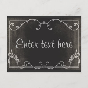 Carte postale de carte de manuscrit de film