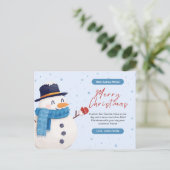 Carte postale de carte de Noël personnalisée (Debout devant)