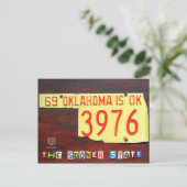 Carte postale de carte de plaque minéralogique de (Debout devant)