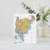 Carte postale de carte marine WI de Washington Isl (Debout devant)