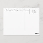 Carte postale de carte marine WI de Washington Isl (Dos)