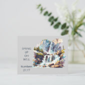 Carte postale de cascade à l'aquarelle "Source jai (Debout devant)