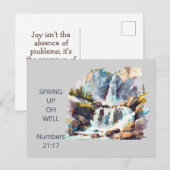 Carte postale de cascade à l'aquarelle "Source jai (Devant / Derrière)