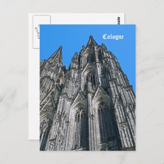 Carte postale de cathédrale de Cologne (Devant / Derrière)
