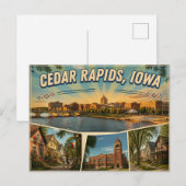 Carte postale de Cedar Rapids Iowa (Devant / Derrière)
