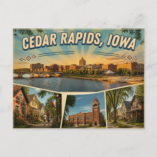 Carte postale de Cedar Rapids Iowa (Devant)