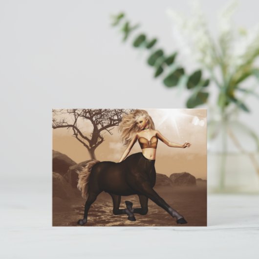 Carte postale de centaure féminin (Debout devant)