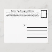 Carte postale de Central City au coucher du soleil (Dos)