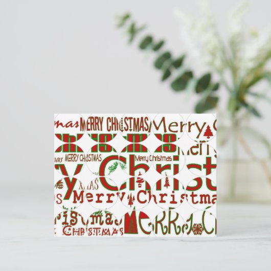 Carte postale de cercle de Joyeux Noël (Debout devant)