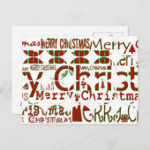 Carte postale de cercle de Joyeux Noël (Devant / Derrière)