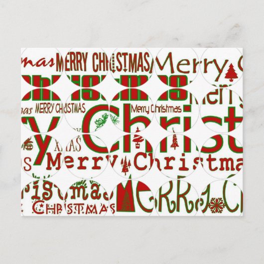 Carte postale de cercle de Joyeux Noël (Devant)