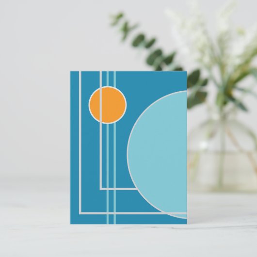 Carte postale de cercles flottants 11 design abstr (Debout devant)