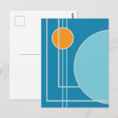 Carte postale de cercles flottants 11 design abstr (Devant / Derrière)