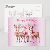 Carte postale de cerf de Noël (Devant / Derrière)