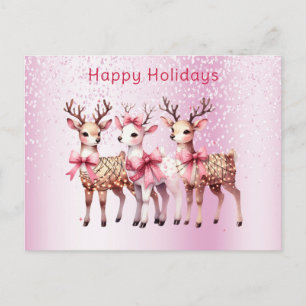 Carte postale de cerf de Noël
