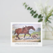 Carte postale de chaland de canal et de chien (Debout devant)