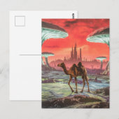Carte postale de chameau sur une autre planète (Devant / Derrière)