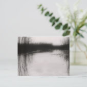 Carte postale de champ noir et blanc inondé (Debout devant)