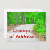 Carte postale de changement d'adresse (Devant / Derrière)