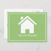 Carte postale de changement d'adresse de maison (Devant / Derrière)