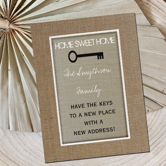 Carte postale de changement d'adresse Home Sweet H