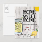 Carte postale de changement d'adresse nous avons d (Devant / Derrière)