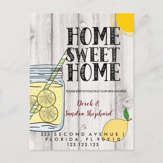 Carte postale de changement d'adresse nous avons d (Devant)