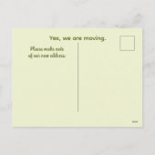 CARTE POSTALE DE CHANGEMENT D'ADRESSE - PERROQUET (Dos)