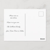 Carte postale de changement d'adresse rouge (Dos)