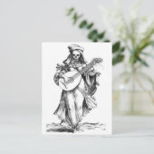 carte postale de chanteuse squelette de femme bell (Debout devant)