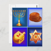Carte postale de Chanukah (Devant / Derrière)