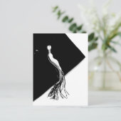 Carte postale de chapeau de diplômé noir classique (Debout devant)