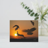 Carte postale de chasse de Harris Hawks (Debout devant)