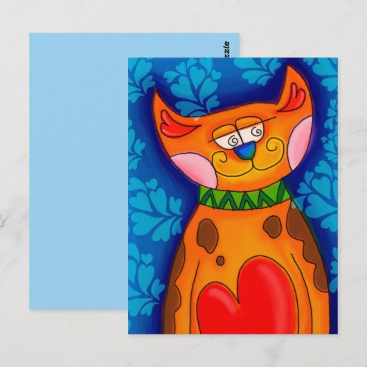 Carte postale de chat (Devant / Derrière)