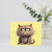 Carte postale de chat amusant (Debout devant)