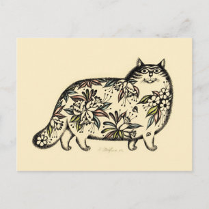 Carte postale de chat amusant
